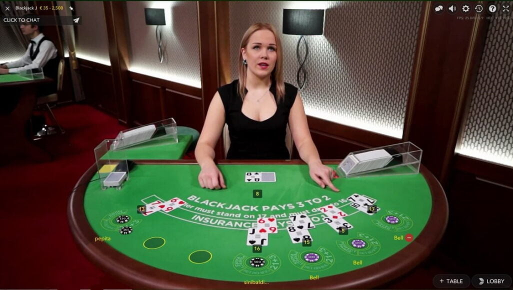 Evolution Blackjack en Direct