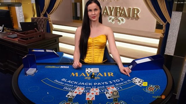 Blackjack en Ligne en Direct de Mayfair
